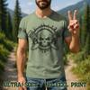 Disc Golf Skull Crossbones T-Shirt - Disc Golfing Skull Logo Shirt - Soft Blend T - A125 view 2