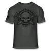 Disc Golf Skull Crossbones T-Shirt - Disc Golfing Skull Logo Shirt - Soft Blend T - A125 view 3