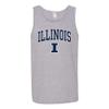 UGP Campus Apparel AT03 - Illinois Fighting Illini Arch Logo Tank Top - Large - Sport Grey view 1