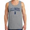 UGP Campus Apparel AT03 - Illinois Fighting Illini Arch Logo Tank Top - Large - Sport Grey view 4