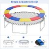 GYMAX Trampoline Spring Cover, 8/10/12/14/15/16FT Trampoline Replacement Safety Pad, Waterproof & Tear-Resistant All-Weather Trampoline Accessories, No Holes for Poles (10Feet, Multicolor) view 4