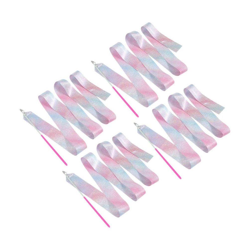 BESPORTBLE 4pcs Ribbons for Boy Girl Glittery Streamers for Gymnastics and Dance Parties Lightweight Handles for Easy Movement and Flexibility