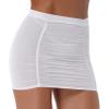 Jhaoyu Women's Slim Fit Micro Mini Hip Skirt Slightly See Through Mini Bodycon Short Skirt Ultrashort Skirts White One Size view 2