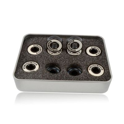 SUOFEILAIMU 608 Black Ceramic 7-Beads High Speed Skating Bearing ABEC-11 Oiled Self-Lubrication ILQ11 Competition Racing Level Bearings (Color : 16pcs Bearings)