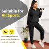 Junlan Sauna Suit for Women Sweat Sauna Pants Sweat Jacket Gym Workout Vest Sweat Suits for Women (Black Set(jacket and Pants),3X-Large) view 4