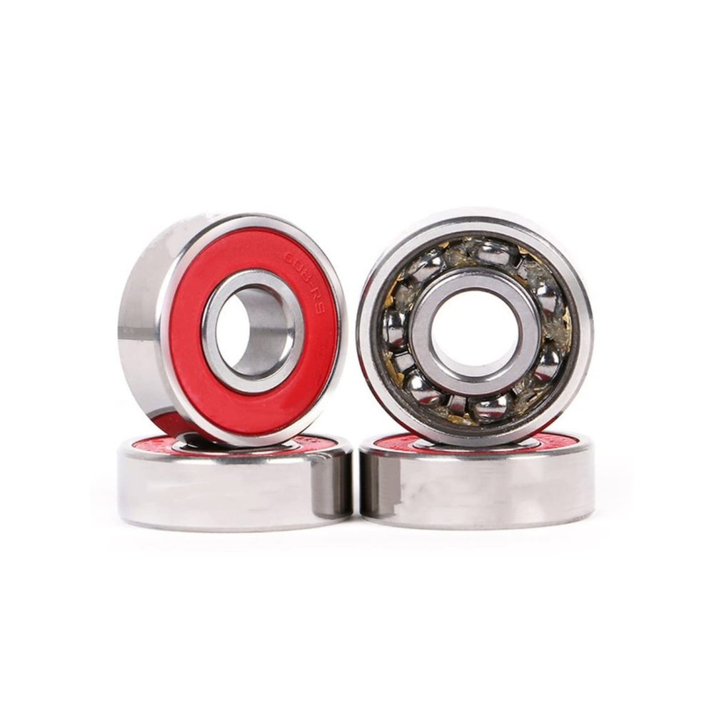 SUOFEILAIMU 8PCS 608Rs Two-Sided Pre-Lubricated Full Steel Skate Bearings for Inline Skates Skateboard Scooter Caster Board (Color : Red)