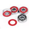 SUOFEILAIMU 8PCS 608Rs Two-Sided Pre-Lubricated Full Steel Skate Bearings for Inline Skates Skateboard Scooter Caster Board (Color : Red) view 2