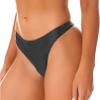 Fldy Women Tanga Thongs Summer Swim Bottoms Ultra Thin Cool Dry Swimsuit Bikini Briefs Underwear Black Large view 2