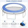 GYMAX Trampoline Spring Cover, 8/10/12/14/15/16FT Trampoline Replacement Safety Pad, Waterproof & Tear-Resistant Trampoline Pad, All-Weather Trampoline Accessories, No Holes for Poles (10Feet, Blue) view 4