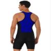 Yhong Men's One Piece Swimsuit Tank Top Jumpsuit Zipper Surfing Diving Suit Swimming Bathing Suit Wetsuit Royal Blue Large view 3