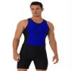 Yhong Men's One Piece Swimsuit Tank Top Jumpsuit Zipper Surfing Diving Suit Swimming Bathing Suit Wetsuit Royal Blue Large view 4