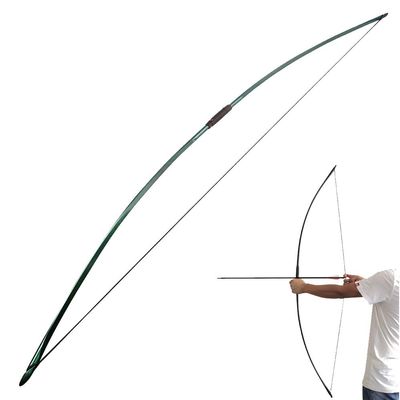 67 Inch Archery Traditional Longbow 25-120lbs Recurve Bow Hunting English Longbow for Right Hand Left Hand Adult Outdoor Sports (Green, 95 Lbs)