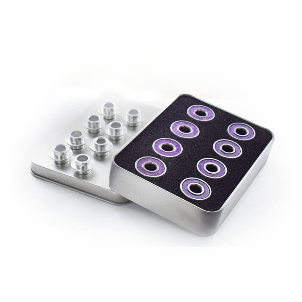 SUOFEILAIMU 16PCS ILQ-11 Chrome Steel 608 Inline Skating Bearing for High Power Slide Speed Track Racing Quiet 608rs Bearings