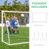 GYMAX Soccer Goal, 6ft x 4ft Kids Soccer Goal for Backyard with All Weather Net & Sturdy UPVC Frame, Indoor/Outdoor Soccer Net for Garden, Beach, Driveway view 3