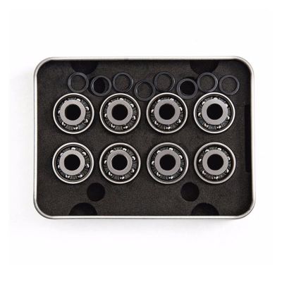 SUOFEILAIMU 8pcs 608RS Chrome Steel Beads Skateboard Dedicated Bearings ABEC-9 Longboard -Wheel -Dancing Board Bearing