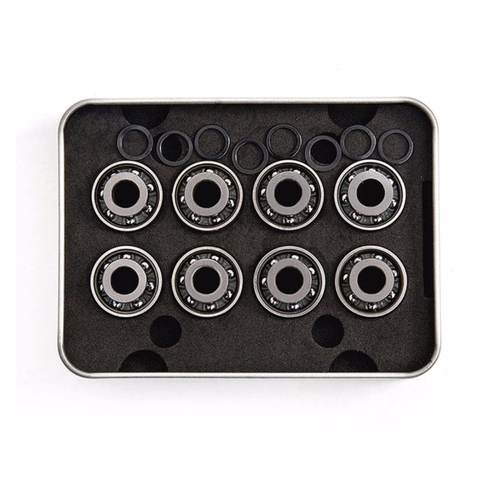 SUOFEILAIMU 8pcs 608RS Chrome Steel Beads Skateboard Dedicated Bearings ABEC-9 Longboard -Wheel -Dancing Board Bearing