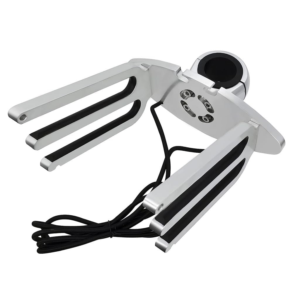 MOJIATE Made Wakeboard Rack, Polished Aluminum Wakeboarding Tower Holder, Adjustable Angle Base to Level with Boat, Clamp Fits Tubing Sizes: 1 3/4", 1 7/8", 2", 2 1/4", 2 3/8", 2 1/2"
