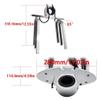 MOJIATE Made Wakeboard Rack, Polished Aluminum Wakeboarding Tower Holder, Adjustable Angle Base to Level with Boat, Clamp Fits Tubing Sizes: 1 3/4", 1 7/8", 2", 2 1/4", 2 3/8", 2 1/2" view 2