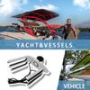 MOJIATE Made Wakeboard Rack, Polished Aluminum Wakeboarding Tower Holder, Adjustable Angle Base to Level with Boat, Clamp Fits Tubing Sizes: 1 3/4", 1 7/8", 2", 2 1/4", 2 3/8", 2 1/2" view 3