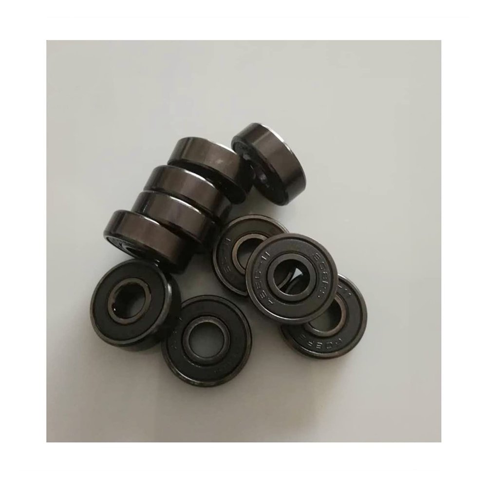 SUOFEILAIMU 8Pcs 608RS ABEC-11 Roller Skate Scooter 8X22X7mm Skateboard 608-Black Bearings High Performance 608