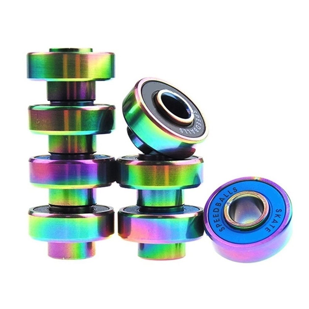 SUOFEILAIMU Skateboard Parts Bearings ABEC-9 Professional Double Roller Skate Longboard Bearings 8x22x7mm