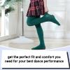DIPUG Girls Green Tights Toddler Dance Footed Kids Ballet School Uniform Opaque Stockings 5t 6 7 8 view 2