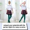 DIPUG Girls Green Tights Toddler Dance Footed Kids Ballet School Uniform Opaque Stockings 5t 6 7 8 view 4