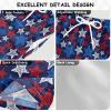 Aflyko 4th of July Boys' Swim Trunk Doodle Stars Blue Red White Beach Board Shorts Toddler Swimwear view 4