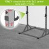 SELEWARE Steel J Hooks for Power Cage Squat Rack Attachment, Only for 2x2 inch Square Tube with 1 inch Hole Rack, Barbell J-Hook Holder for Power Rack, J Cups Set of 2 view 2