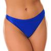 Moily Women's Cheeky Brazilian Bikini Bottoms Low Rise High Cut Swim Briefs Tanga Knickers Beach Shorts Blue Medium view 4