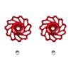 2Pcs Bikes Bike Ceramic BearingWheel Aluminium Alloy Rear Derailleur Guide Roller for Bike(red 11T)(L Red), Rear Derailleur Pulley, Rear Derailleur Pulley, 2Pcs Bikes Bike Ceramic B view 1