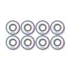 SUOFEILAIMU 8PCS Surfboard Longboard Bearing Black Shaft High-Speed Professional Double Warp Four Wheel Ceramic Bearings (Color : Titanium Glass) view 2