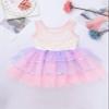 Loloda Kids Girls Shiny Sequins Ballet Dance Tutu Dress Gymnastics Skirted Leotard Ballerina Costume Pink 7-8 Years view 4