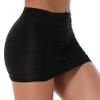 Jhaoyu Women's Slim Fit Micro Mini Hip Skirt Slightly See Through Mini Bodycon Short Skirt Ultrashort Skirts Black One Size view 4