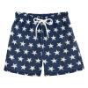Aflyko 4th of July Boys' Board Shorts Patriotic Navy White Star Swim Trunk Teen Beach Swimwear view 1