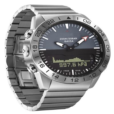 Dive Watch for Men 20ATM Waterproof Diving Wrist Watches for Altimeter Barometer Compass Thermometer Stopwatch Countdown Pedometer Calorie Counter Survival Watch Stainless Steel