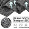 Sumind 6 Pcs 16 Inch Gun Sock Rust Silicone Gun Sleeve Fabric Waterproof Knit Socks Silicone Drawstring Closure for Tactical Accessories(Dark Gray) view 3
