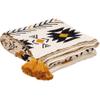 Primitives by Kathy Decorative Cotton Throw Blanket - Saffron & Black Aztec Design 50x60 view 1