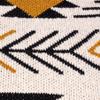 Primitives by Kathy Decorative Cotton Throw Blanket - Saffron & Black Aztec Design 50x60 view 3