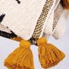 Primitives by Kathy Decorative Cotton Throw Blanket - Saffron & Black Aztec Design 50x60 view 4