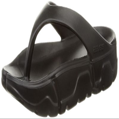 23.65() Women's T-Bar Flip-Flop, Black, 23.0 cm