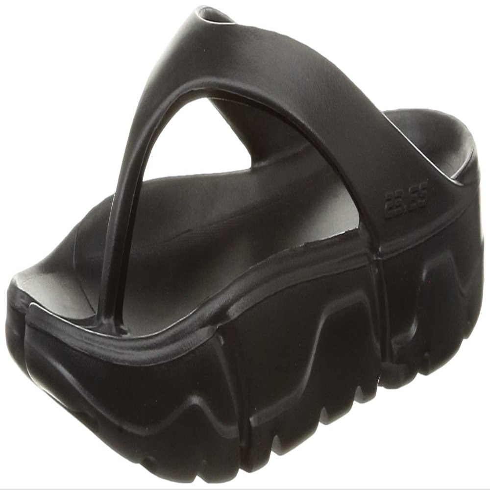 23.65() Women's T-Bar Flip-Flop, Black, 23.0 cm