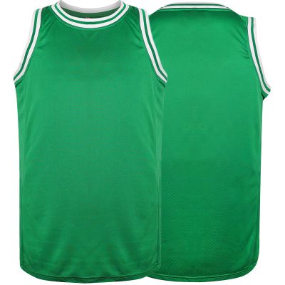 Blank Basketball Jersey Reversible Men's Mesh Athletic Sports Shirts Training Practice S-3XL (XXX-Large, Green)
