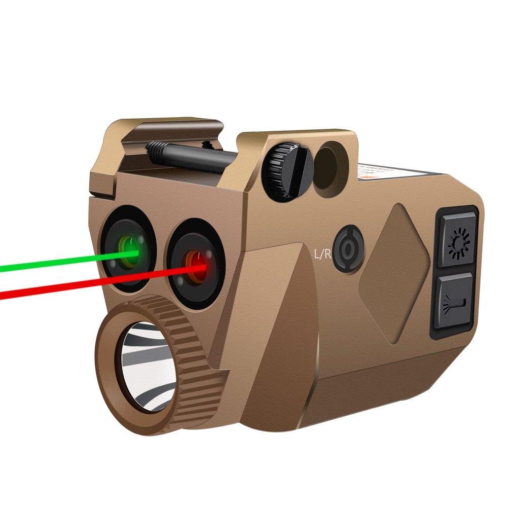 BemerforS Laser Light Combo, 500 Lumens Red Green Sights With Weaponlight Tactical Strobe Handgun Lights