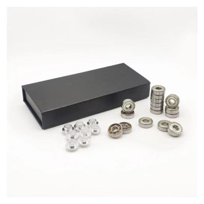 SUOFEILAIMU 16pcs Fast White Ceramic Inline Speed Skating Bearing with 7-Beads ZrO2 Ceramic 608rs Roller Skates Rolling Bearing (Color : 1 Set Bearings)