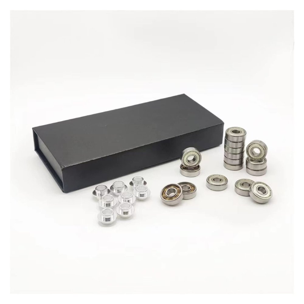 SUOFEILAIMU 16pcs Fast White Ceramic Inline Speed Skating Bearing with 7-Beads ZrO2 Ceramic 608rs Roller Skates Rolling Bearing (Color : 1 Set Bearings)