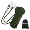 NewDoar Climbing Rope 8(5/16in),10mm (3/8in), High Strength Accessory Cord Rope with 2 Steel Hooks, for Outdoor Rescue Rappelling Rope Down Cliffs ledges Safety Escape Tow Strap Equipment(ArmyGreen) view 1