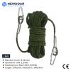 NewDoar Climbing Rope 8(5/16in),10mm (3/8in), High Strength Accessory Cord Rope with 2 Steel Hooks, for Outdoor Rescue Rappelling Rope Down Cliffs ledges Safety Escape Tow Strap Equipment(ArmyGreen) view 2