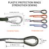 NewDoar Climbing Rope 8(5/16in),10mm (3/8in), High Strength Accessory Cord Rope with 2 Steel Hooks, for Outdoor Rescue Rappelling Rope Down Cliffs ledges Safety Escape Tow Strap Equipment(ArmyGreen) view 4