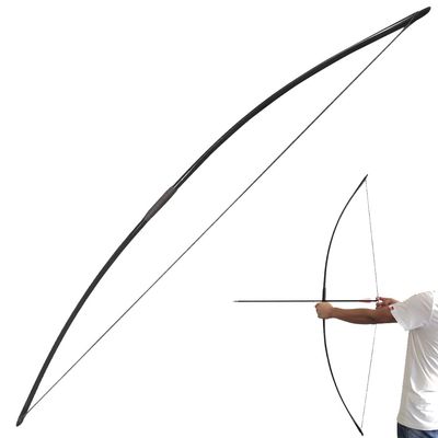 67 Inch Archery Traditional Longbow 25-120lbs Recurve Bow Hunting English Longbow for Right Hand Left Hand Adult Outdoor Sports (Black, 95 Lbs)
